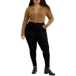 Plus Size 720 High Rise Super Skinny Jeans Femme Black Celestial (Noir) 14 Long