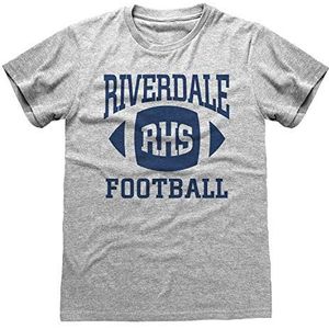 Riverdale RHS Bulldogs Football Women's Boyfriend Fit T-shirt | Official Merchandise | S-XXL, Losse Baggy Maxi-ronde hals grafisch topje, verjaardagscadeau voor dames, Heather Grijs