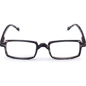 Contacta, Regular Lunettes de lecture pour homme et femme, pratiques pour chaque visage, monture rectangulaire et tiges Flex, dioptries +2,50, couleur Demi, boîte à lunettes, 21 g