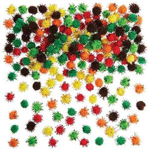 Baker Ross FX111 200 stuks zelfklevende pailletten pompons voor kinderen en volwassenen