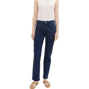 TOM TAILOR Kate Straight Fit Jeans voor dames, 32506-stoffige donkere blauwgroen