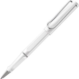 LAMY safari white - rollerball met ergonomische grip en lijnbreedte M - voor lang en aangenaam schrijven - van robuust ASA kunststof - met Lamy M 63 rollerball navulling in blauw