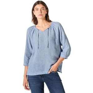 Cecil B345372 Damesblouse (1 stuk), Chambray Forever Blue, XXL