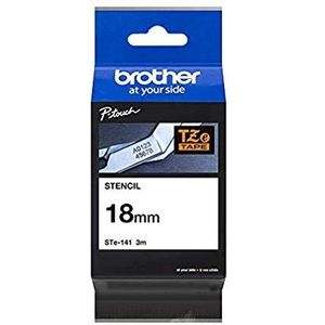 BROTHER Ste141 Binnenzool Tape Breedte 18 mm Lengte 3 m Herbruikbaar tot 50 keer,Zwart