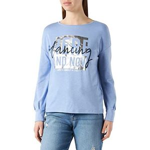 Street One t-shirt dames, Glanzend blauw gemêleerd