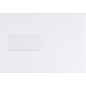 Herlitz C5 enveloppen 90 g zelfklevende enveloppen, pak van 25 met inwendige bedrukking, verpakt in gesealde plastic folie, wit met c5 venster