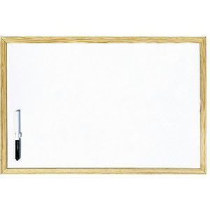 Makro Paper PM602 wandafbeelding met houten lijst, 60 x 40 cm, wit