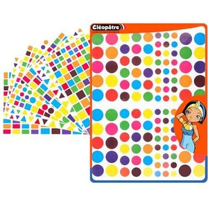 CLEOPATRE Geometrische zelfklevende stickers, meerkleurig, 40 vellen (4170 stickers)