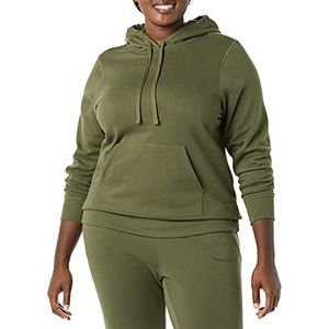 Amazon Essentials Dames fleece hoodie (verkrijgbaar in grote maat) olijfgroen, L