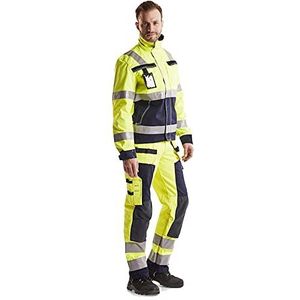 Blaklader Handwerker werkbroek met hoge schroef, maat D92, geel/middelgrijs, 1568113396D92