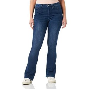 MUSTANG June dames jeans flared medium blauw 602 33W 32L, middenblauw 602