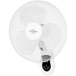 Orbegozo WF0242 Wandventilator met afstandsbediening, 3 standen, draaibaar hoofdeinde, timer, 40 W, kunststof