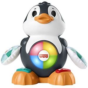 Fisher-Price Linkimals Valentine de pinguïn, interactief educatief speelgoed, geluiden en lichten, Franse versie, 9 maanden en ouder, HCJ61