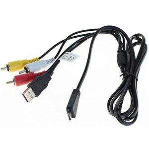 OTB USB/AV-kabel voor Sony Cyber-shot Vervangt VMC-MD3 Zwart
