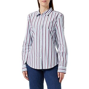 Tommy Hilfiger RWB Regular Shirt Ls Chemises décontractées Femme, Split Global Stp/Breezy Blue, 46