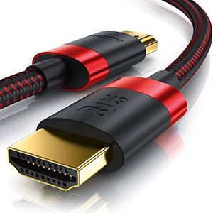 CSL HDMI-kabel 8K/4K 2.1/2.0-0,5m 8K @ 60Hz 4K @ 120Hz met DSC 48Gbit/s 3D Ultra High Speed met Ethernet TV Blu-ray PS5 Xbox Series X Switch zwart 0,5m
