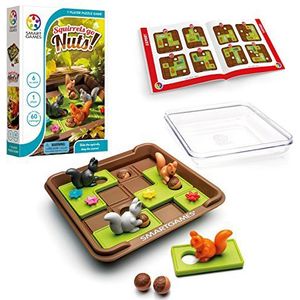 Smart Games - Squirrels Go Nuts, puzzelspel met 60 uitdagingen, 6 jaar