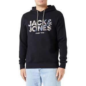 JACK & JONES Jjjames hoodie voor heren, zwart.