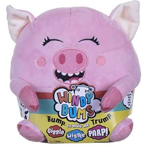 Windy Bums Varkentje Cheeky speelgoed / grappig cadeau - pluche varkentje - speelgoed beweegt en lachend - grappige geluiden, grappig en grappig - voor iedereen roze (0983)