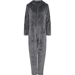 DECOY Decoy Onepiece W/Hood, pyjamaset voor dames, grijs.