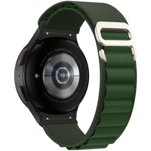 LKQASD Boucle alpine en nylon compatible avec Galaxy Watch 6-5 Pro-4 44 mm 40 mm 45 mm bracelet sport G-hook bracelet Watch4-6 Classic 43 mm 47 mm (Color : Green 03, Size : Galaxy 6 40mm 44mm)