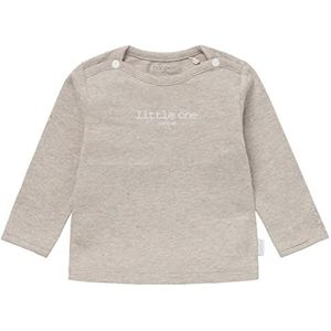 Noppies Baby T-shirt unisexe pour bébé U Tee Ls Hester Texte, Taupe mélangé - P757, 50