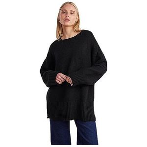 PIECES Pull Pcnancy Ls Loose O-Neck Knit Noos Bc pour femme, Noir, M