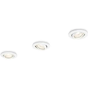 Philips Enif inbouwspot draaibaar, zonder lamp, 3-delig, wit