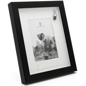 Zilverstad - Cadre photo Memory animaux de compagnie avec porte-cendres 10x15 pp noir