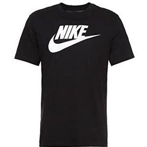 Nike M NSW Tee Icon Futura T-shirt, zwart (Black/White 010), L