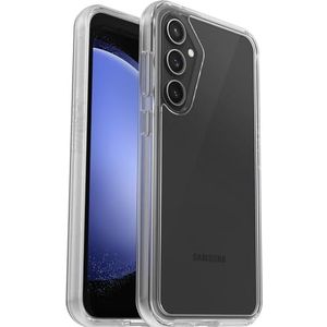 OtterBox Symmetry Hoesje voor Samsung Galaxy S23 FE, schokbestendig, valbestendig, dunne beschermhoes, 3x getest volgens militaire standaard, Transparant