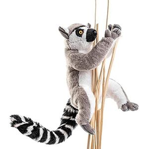 Uni-Toys - Lemur Katta met klittenbandsluiting aan de handen - 21 cm (hoogte) - pluche dier aap - knuffeldier