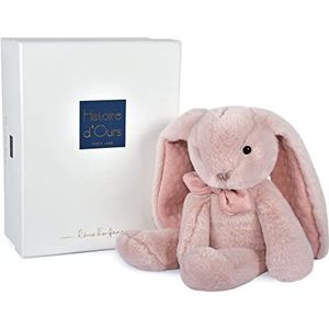 Geschiedenis van de beer – pluche konijn – roze – 30 cm – Preppy Chic – HO3136