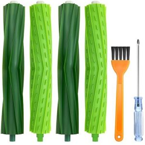 GlasFlength 2 Sets Borstel Vervangende Onderdelen voor iRobot Roomba E5 E6 E7 j7 j7+ j7 Plus i8 i8+ i7 i7+ i6 i6+ i4 i4+ i3 i3+ Stofzuiger, Rubber Borstel Accessoires voor Roomba i/e/j Serie