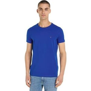 Tommy Hilfiger Stretch Slim Fit T-shirt voor heren, Ultra Blue