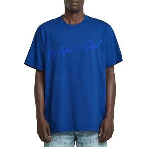 Flock G-script T-shirt régulier ample, Bleu (Pilot D25148-c784-1235), XS