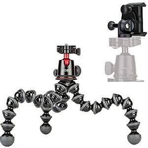 JOBY GorillaPod 5K GripTight Mount PRO Kit GorillaPod 5K statiefvoet van aluminium en kogelkop K, met klem voor smartphone, landschapsmodus of portret, gemakkelijk te bedienen. Maximale draagkracht: 5 kg