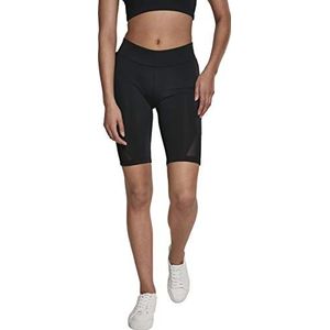 Urban Classics Dames Tech Mesh Cycle Shorts Zwart (Black 00007), XL, zwart.
