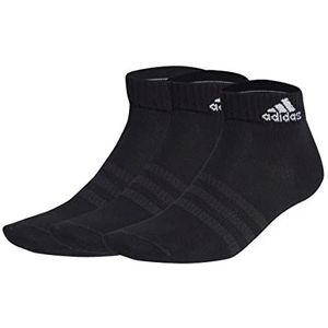 adidas Uniseks Thin and Light 3 paar lage sokken, zwart/wit, L