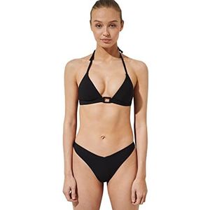 Women'secret Top Bikini Triangulaire Rondelle Noir Haut Femme, Noir (Black), 110B