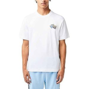 Lacoste Chemise de sport à manches longues pour homme, blanc, XL