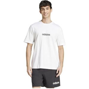 adidas Sportswear Essentials Linear Single Jersey T-shirt - Heren - Wit