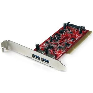 StarTech.com PCI kaart op 2 USB 3.0 SuperSpeed - SATA voeding (PCIUSB3S22)