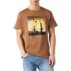 JACK & JONES Jorazan Ss Crew Neck FST T-shirt voor heren, malt bal