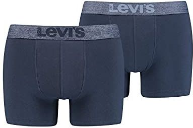 Levi's - Brief Boxershorts 2-Pack Navy Melange - Heren - Body-fit