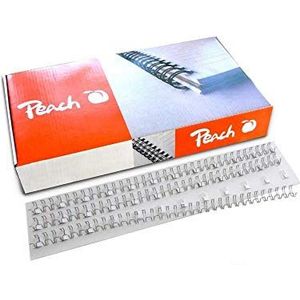 Peach Wire Binding Combs, 14 mm zilver, 3:1, 34 loops A4, 100 stuks PW143-01