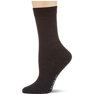 FALKE Sokken nr. 3 wol zijde dames zwart blauw vele andere kleuren versterkte sokken zonder patroon ademend fijn effen hoge kwaliteit 1 paar, grijs (antraciet melange 3089)