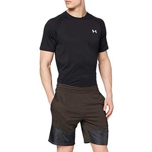 Under Armour k1 heren korte broek terry, Neonbruin/zwart (221)