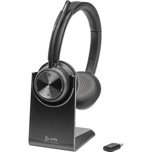 Plantronics Poly Savi 7320 Office Handheld Draadloze Hoofdtelefoon Kantoor/Call Center Zwart