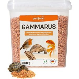 petifool Gammarus 550 g - gedroogde rivierkreeft - gezonde snack voor schildpadden, vissen, vogels, reptielen en knaagdieren - natuurlijke voeding